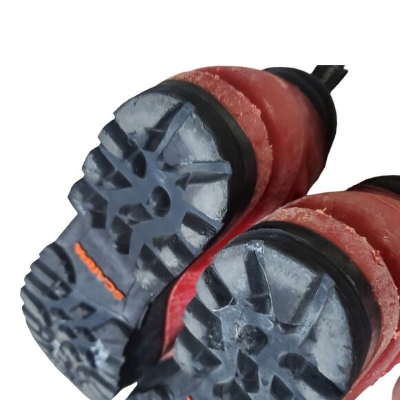 Scarpa Omega Mountaineering Ice Climbing Red Plastic Boots Men UK 9 READ SCUFFS - Picture 4 of 16